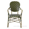 Garden Aluminum French Rattan Bistro Chairs